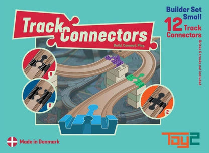 12pk Wooden Track Connectors Builder Set