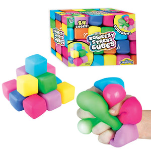 24 Sqweezy Stress Cubes