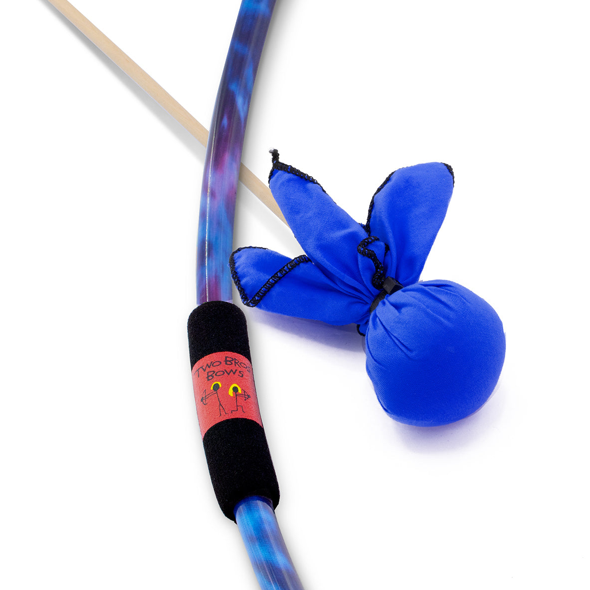 Blue Tie-Dye Bow with Cobalt Arrow (Two Bros Bows)