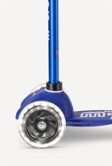 Blue & White Mini Deluxe LED Micro Scooter