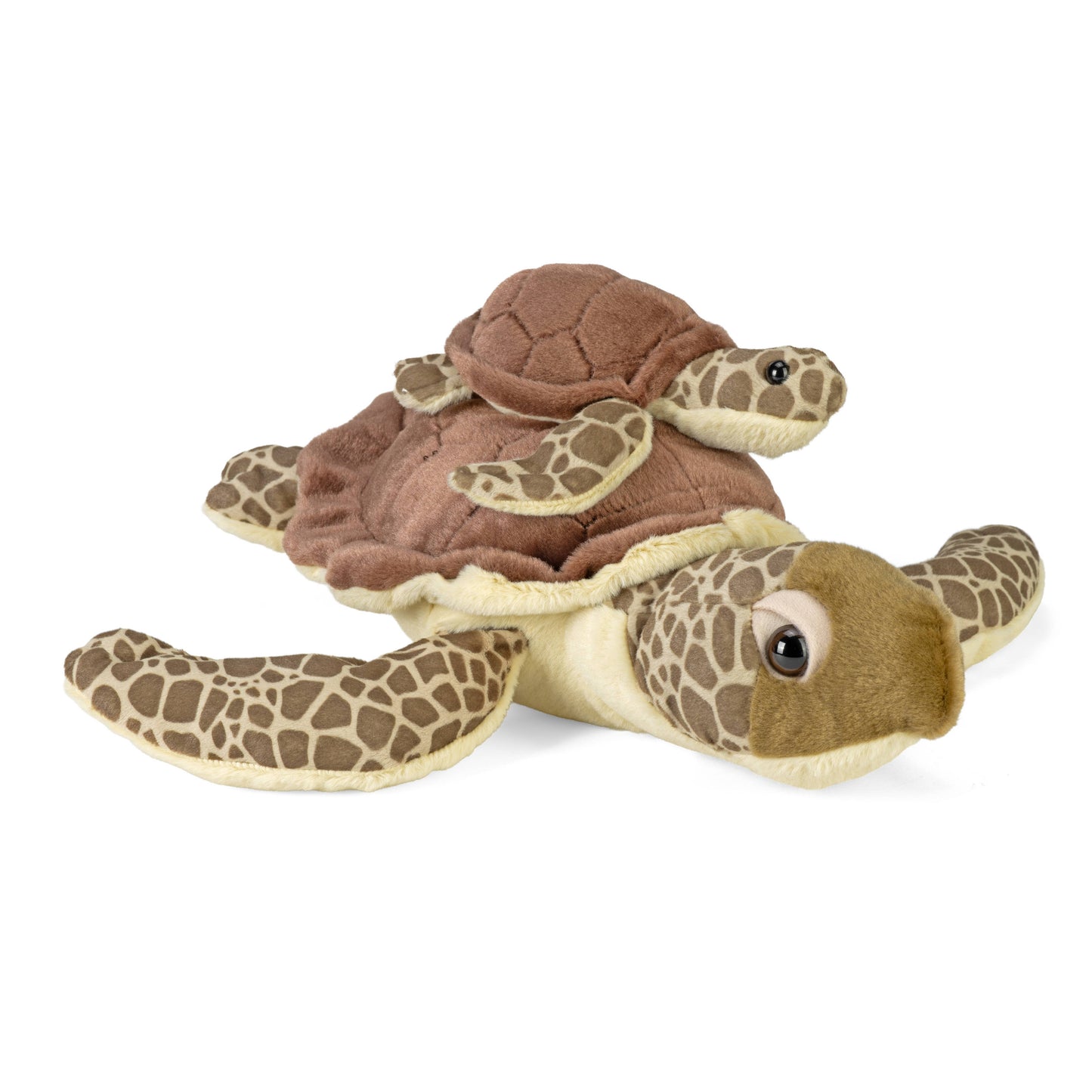 Mom Baby Green Sea Turtle Stuffed Animal 12"