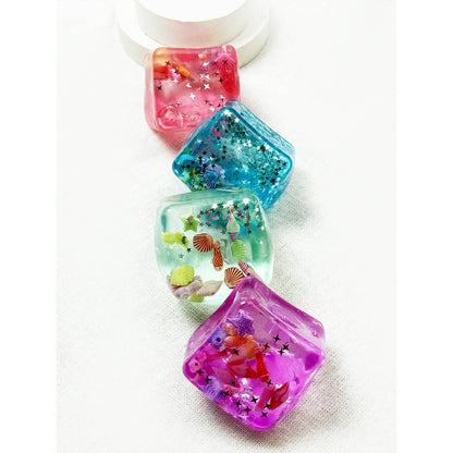 Ocean Glitter Sensory Jelly Cube Squishy Fidget Toy