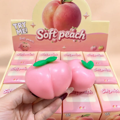 Crunchy Peach Block Squishy Toy
