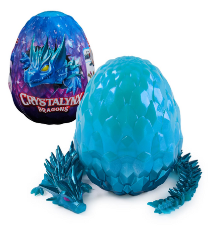 Crystalynx Dragons 12.5" Articulated Dragon Display Egg