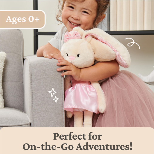Curtsy the Ballerina Bunny Take-Along Friend, 15 in (GUND)
