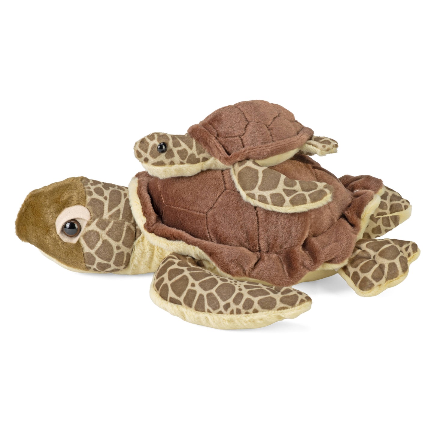 Mom Baby Green Sea Turtle Stuffed Animal 12"