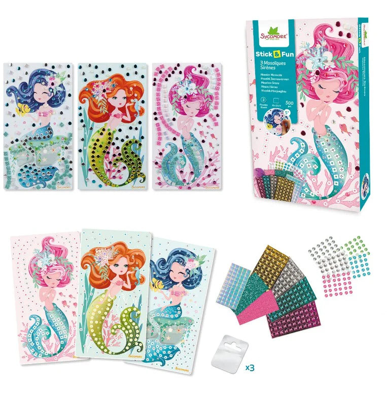 Mermaid XS Mosaics - Stick'N Fun