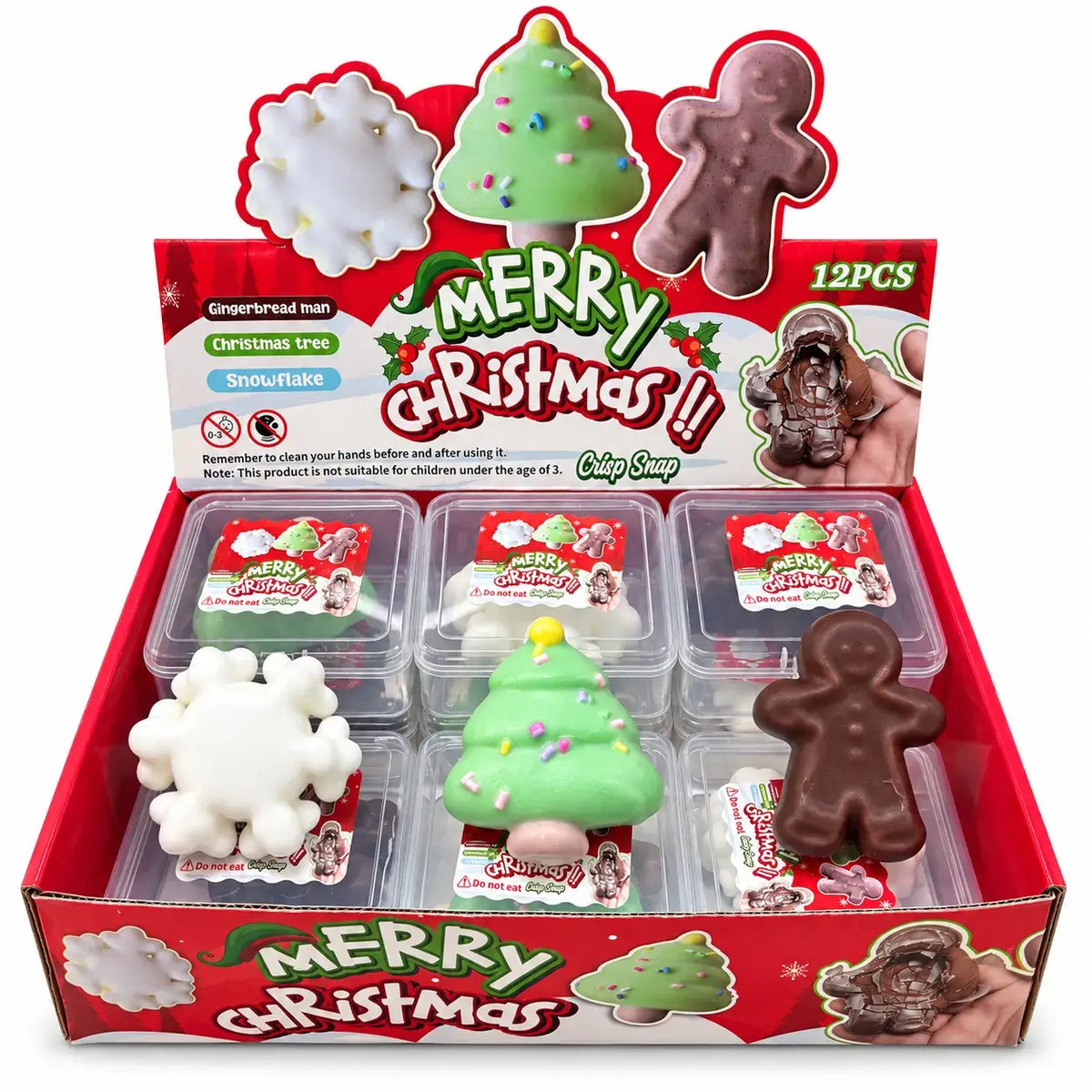 Crispy Shell Christmas Crunchy ASMR Cookie Squishy Stress Relief Toy