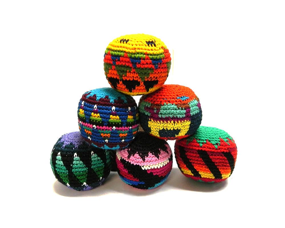 Multicolored Crochet Footbag