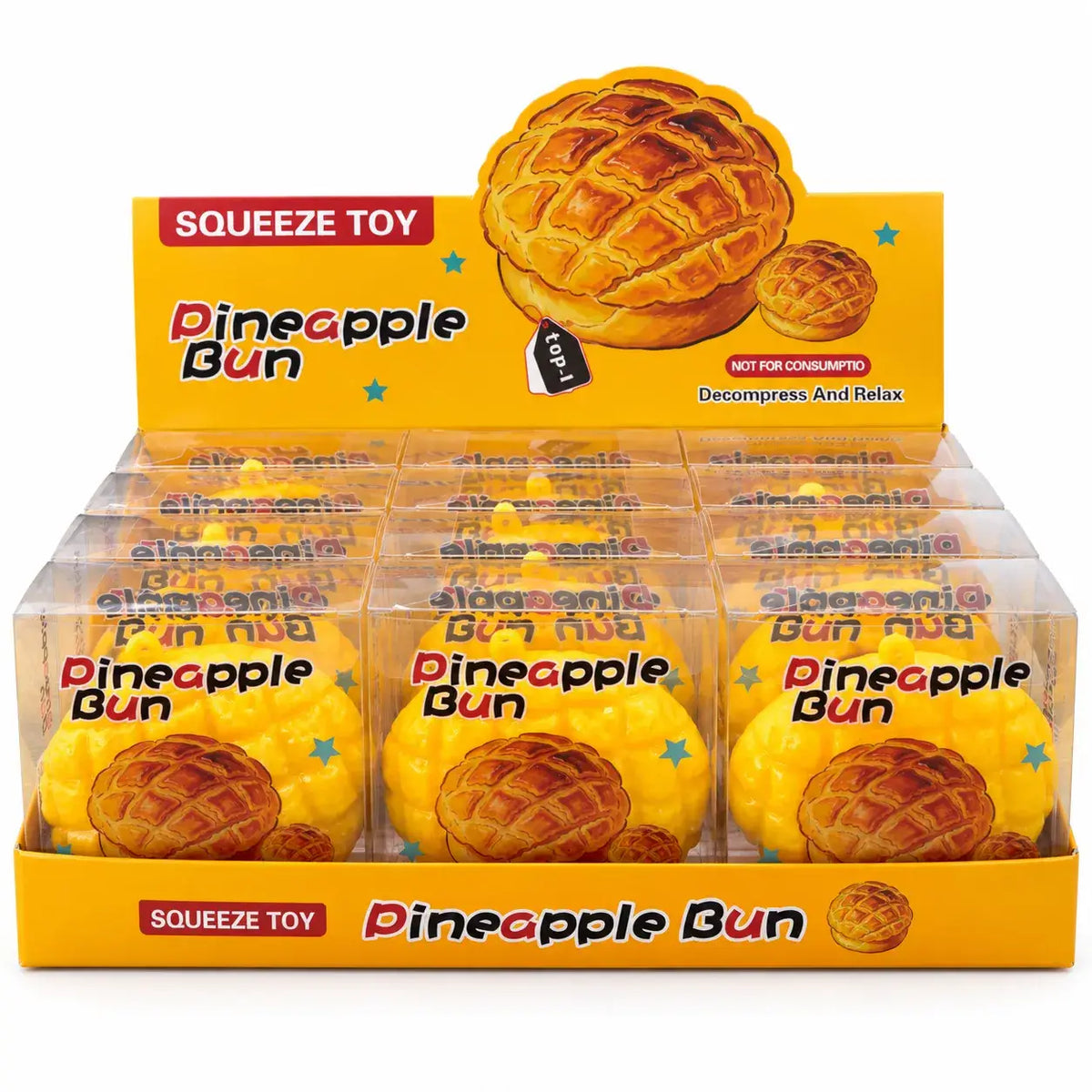 Crunchy Pineapple Bun Squishy Stress Relief Toy