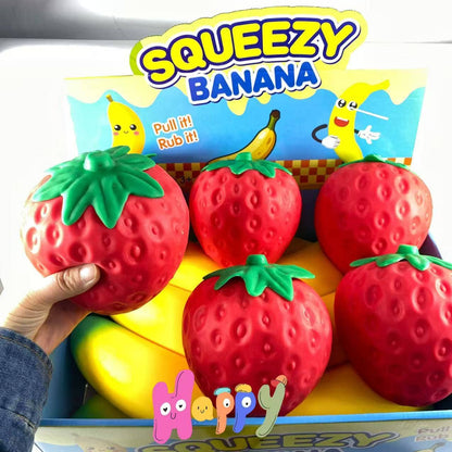 Jumbo Strawberry Slow Rising Squeeze Toy Stress Reliever