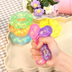 Glitter Donut Squishy Fidget Bracelet