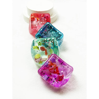 Ocean Glitter Sensory Jelly Cube Squishy Fidget Toy