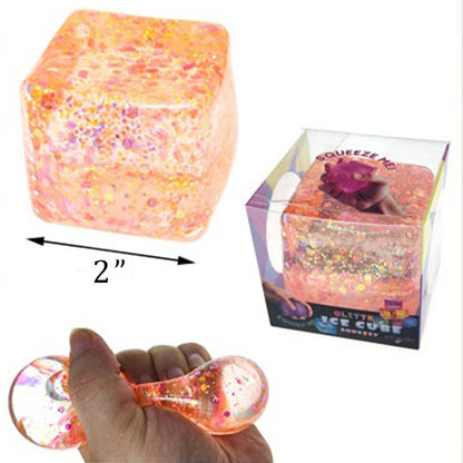 Glittered Maltose Ice Cube Squishy