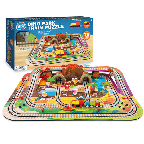 Dino Park Train Puzzle Deluxe