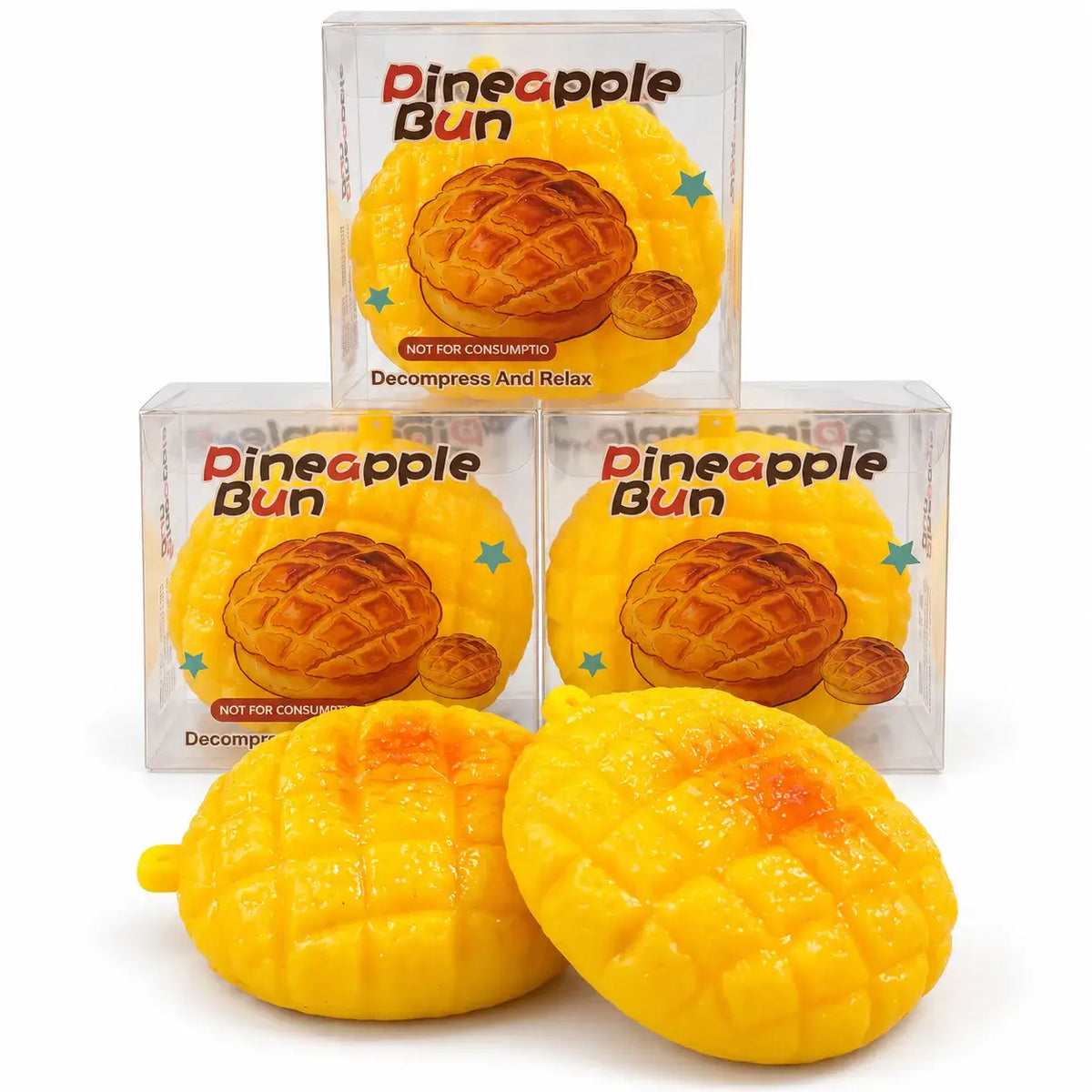 Crunchy Pineapple Bun Squishy Stress Relief Toy