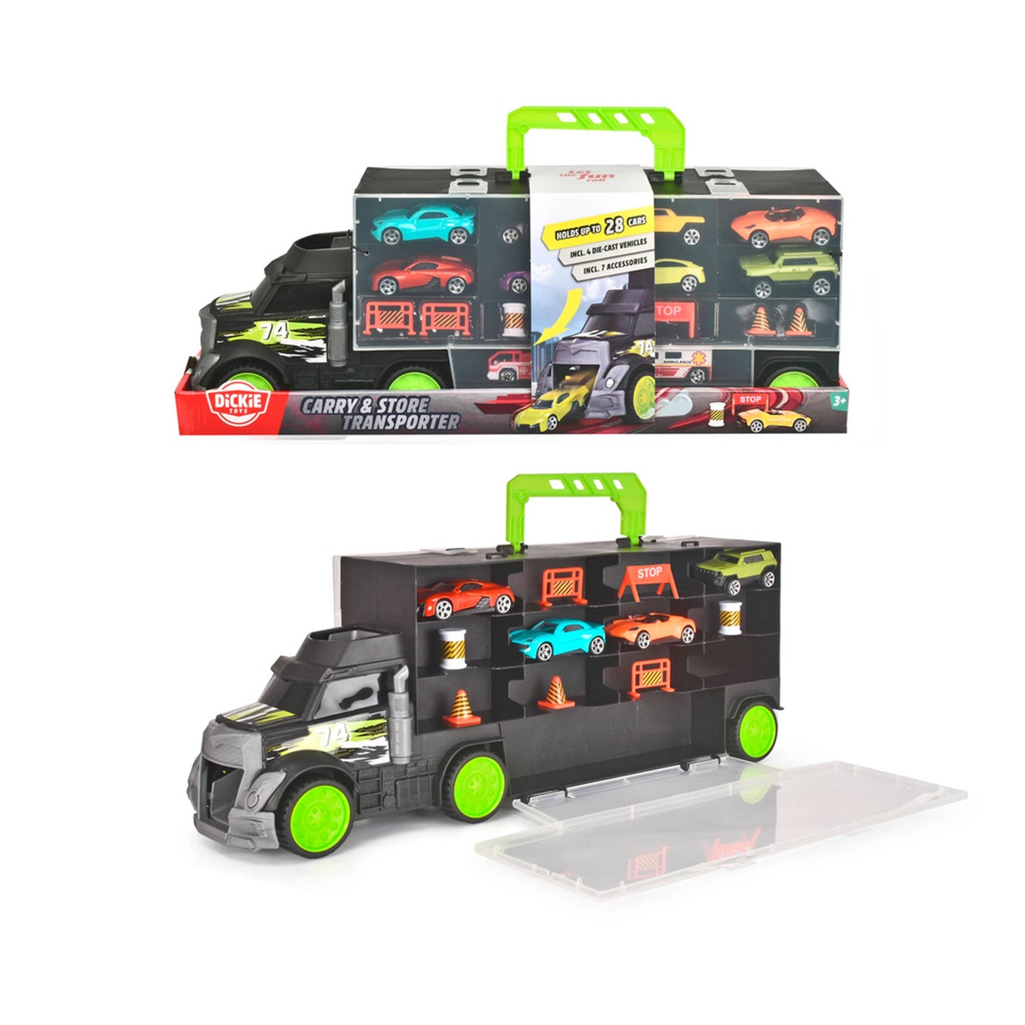 Simba Dickie -Transporter Carry Case w/ Die-Cast Vehicles