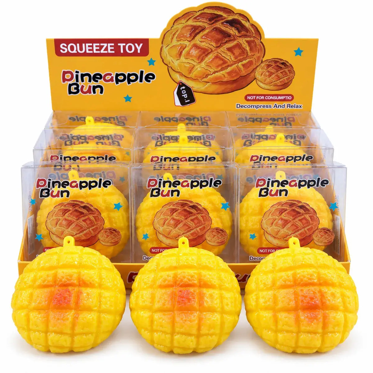 Crunchy Pineapple Bun Squishy Stress Relief Toy