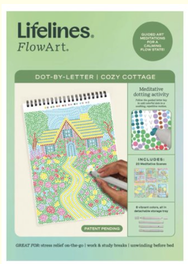 Lifelines FlowArt: Cozy Cottage (Dot-By-Letter)