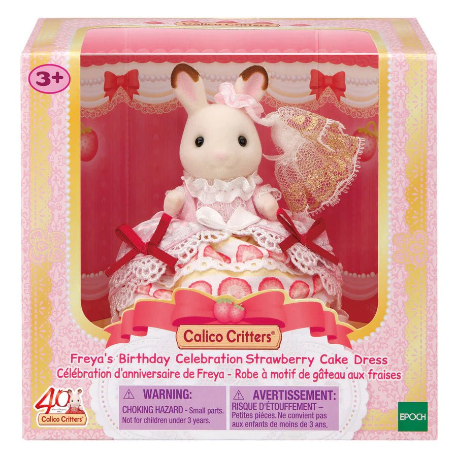 Calico Critters Freya's Birthday Celebration (Strawberry Cake Dress)