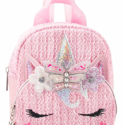 Miss Gwen Unicorn Tweed Micro Mini Backpack