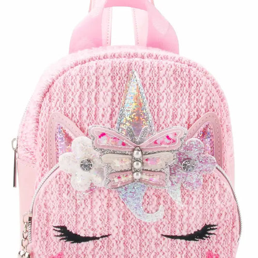 Miss Gwen Unicorn Tweed Micro Mini Backpack
