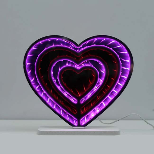 Heart - Neon Art Infinity Light Wall & Desk Sign