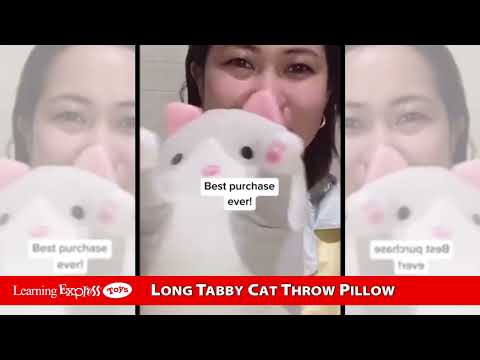 Long Grey Tabby Cat Pillow