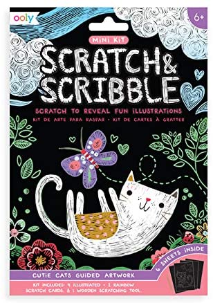 Mini Scratch & Scribble Art Kit Cutie Cats