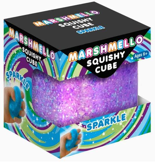Marshmello Squishy Sparkle Cube