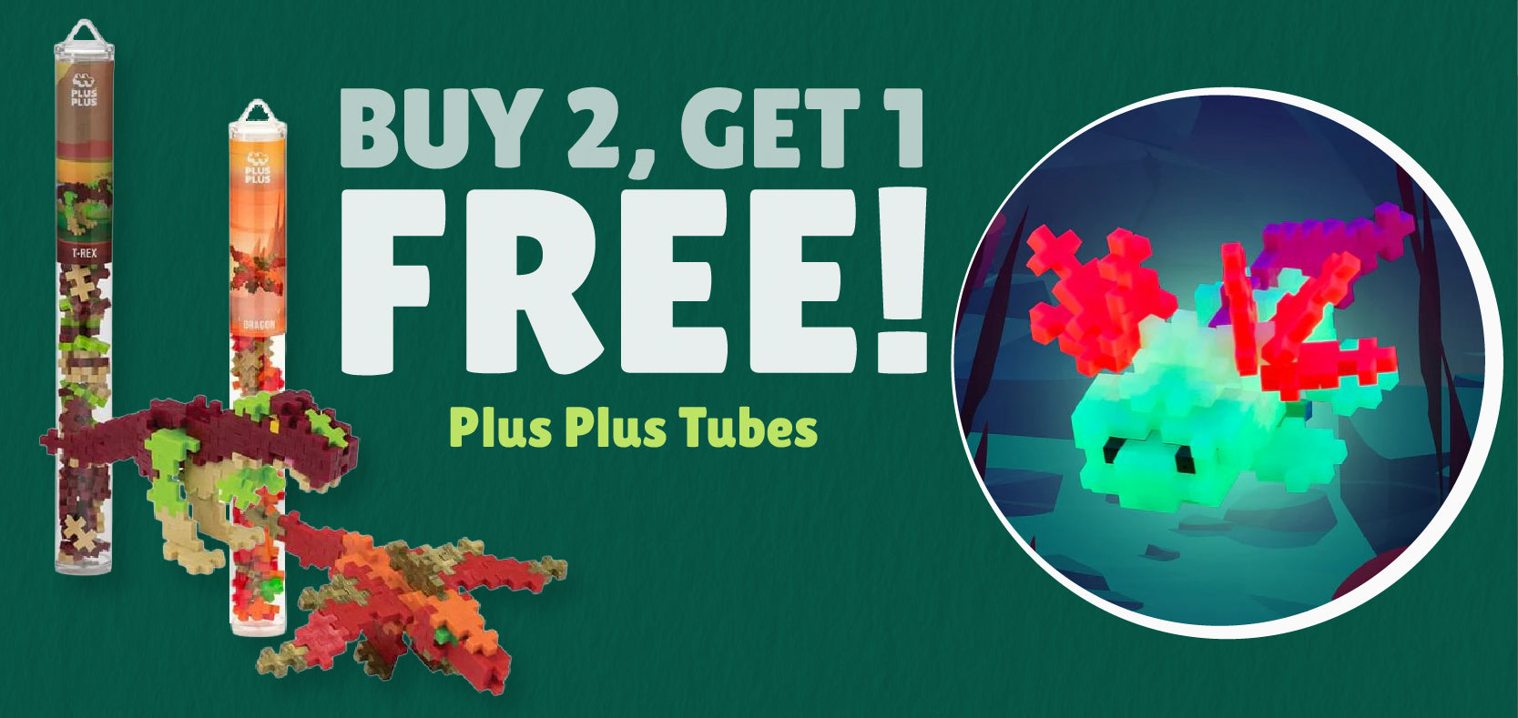 Buy 2, Get 1 Free Plus-Plus Tubes
