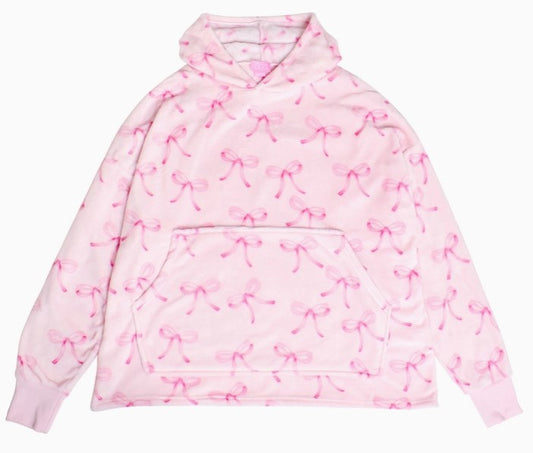 Fleece-Printed Pullover Oversized Blanket Hoodie (3 styles)