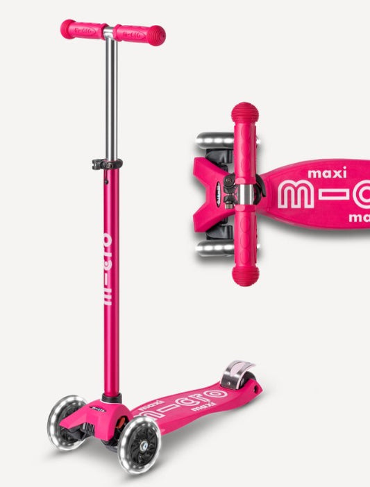 Maxi Deluxe Pink Led Micro Scooter