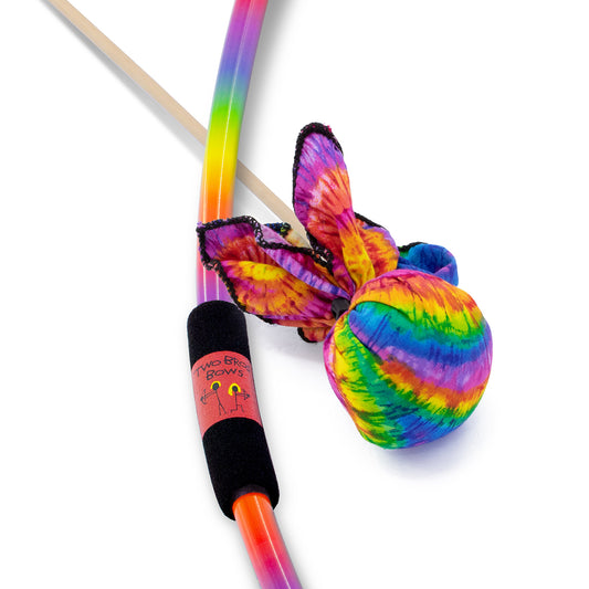 Rainbow Bow with Tie-Dye Arrow (Two Bros Bows)