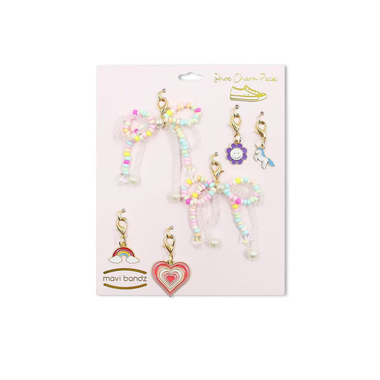 Mavi Rainbow Bow Shoe Charms