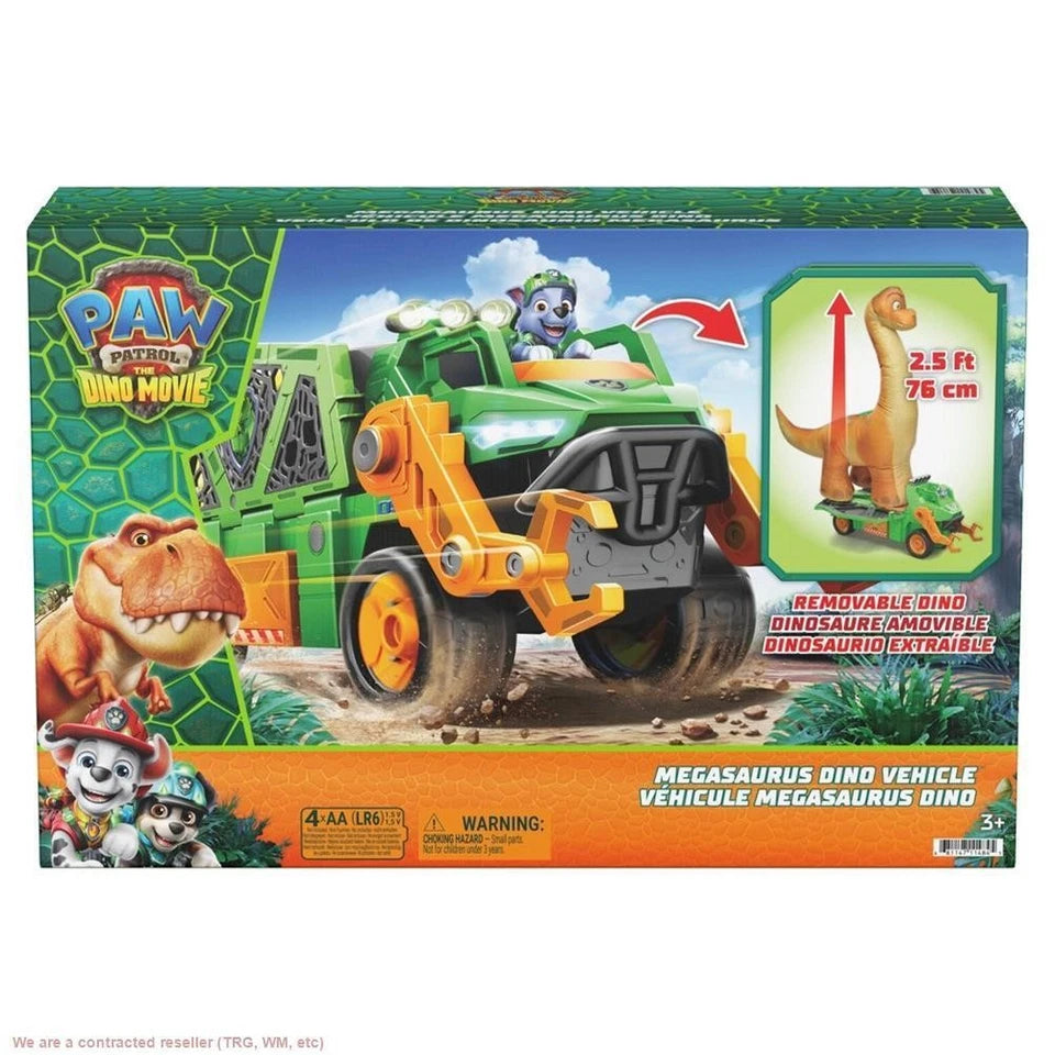 Megasaurus Dino Vehicle with 2.5 Ft Inflatable Dinosaur (PAW Patrol: The Dino Movie)
