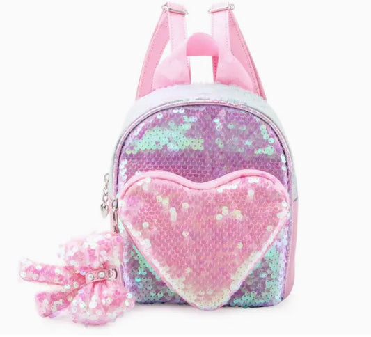 Sequins Color Block Micro Mini Backpack