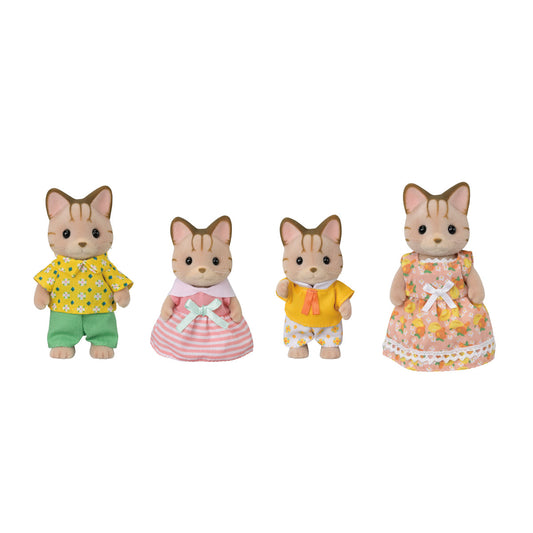 Calico Critters Striped Cat Family (Bilingual packaging)