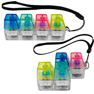 Keybored Led Fidget Keychain