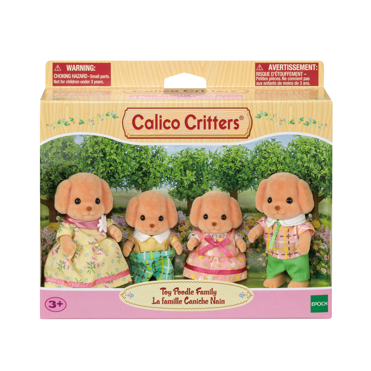 Calico Critters Toy Poodle Family (Bilingual Packaging)