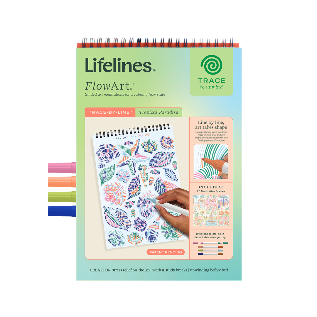 Lifelines Flowart: Tropical Paradise (Trace-by-Line)