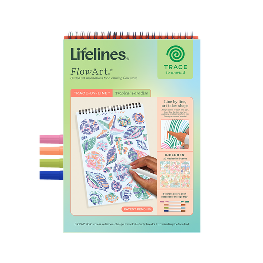 Lifelines Flowart: Tropical Paradise (Trace-by-Line)