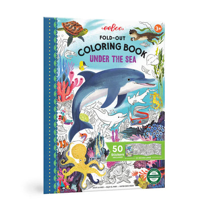 Under the Sea Fold-Out Coloring Book (eeBoo)