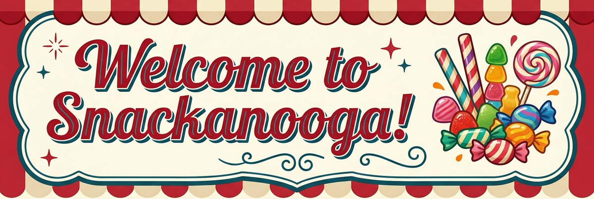 Welcome to Snackanooga - home to one of the best selections of candy in the Gig City!